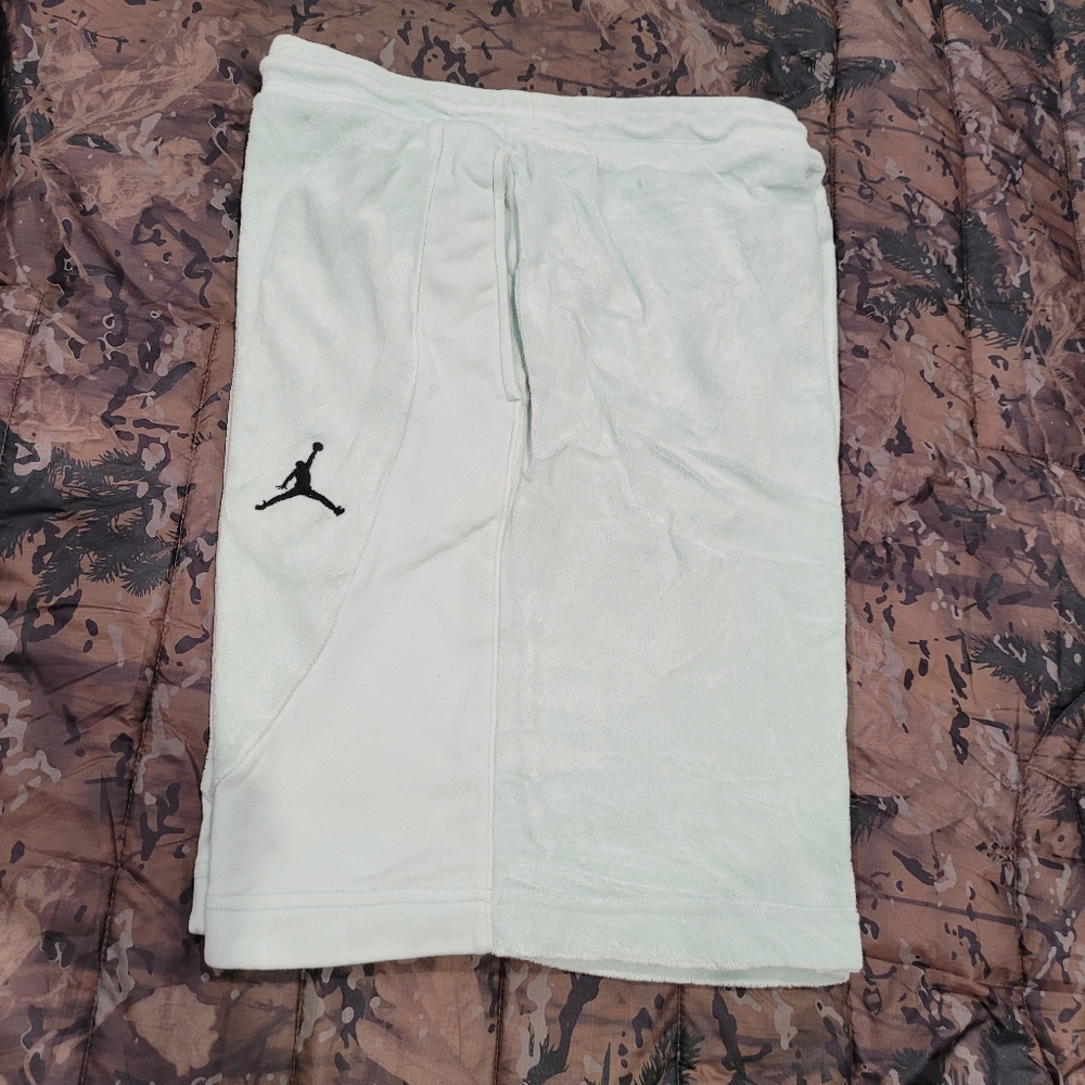 Jordan Light Mint Green Athletic Shorts with Black Jumpman